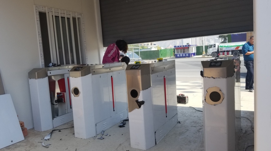 七里河萬(wàn)達(dá)廣場(chǎng)施工現(xiàn)場(chǎng)翼閘